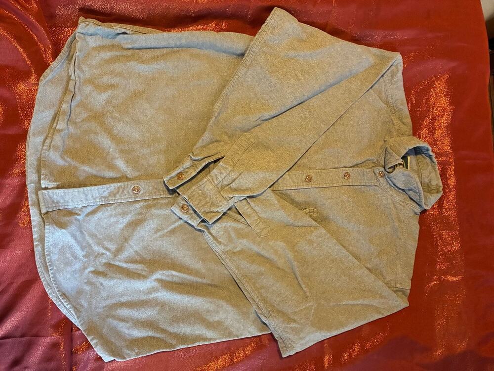 Field & Stream Shirt Mens Gray Long Sleeve Button Up Casual Outdoor Work Shirt